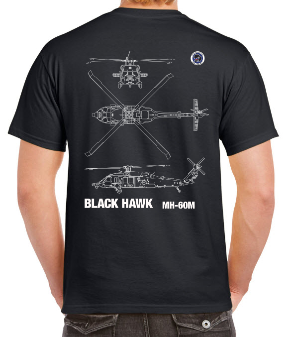 Polera Helicóptero FACH "Black Hawk MH-60M" - Color Negro